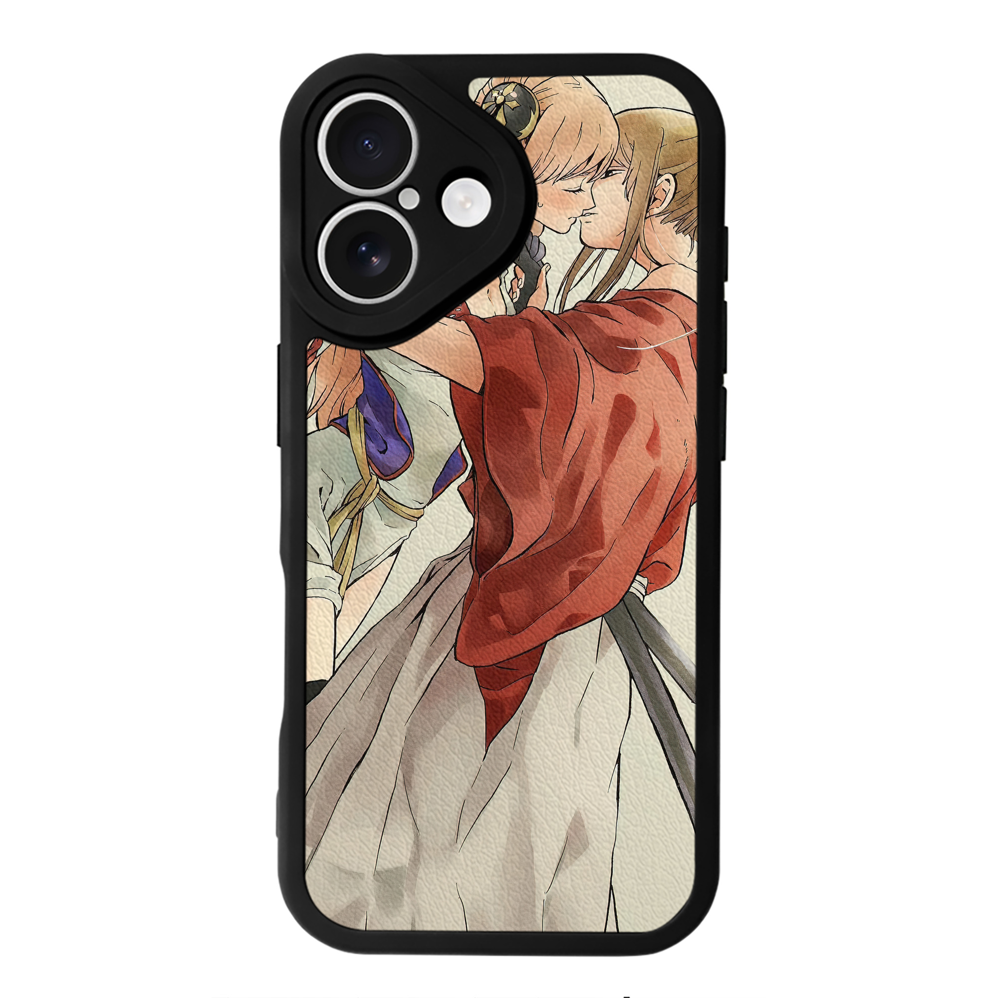 （画像用） ぎんたま 坂田銀時（さかたぎんとき） 神楽 志村新八（しむら しんぱち） GINTAMA Sakata Gintoki Kagura Shimura Shinpachi 【iPhone 16シリーズ対応】シリコンスマホケース（レザー調） 材質：シリコン
